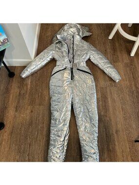 Silver Hooded Snowsuit